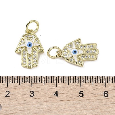 Real 18K Gold Plated Brass Micro Pave Cubic Zirconia Pendants KK-L209-078G-02-1