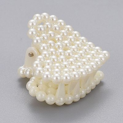 ABS Plastic Imitation Pearl Claw Hair Clips PHAR-G002-13-1