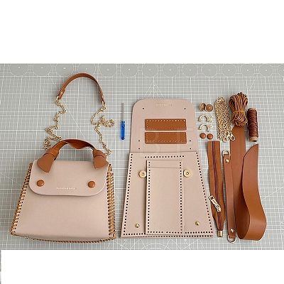 DIY PU Leather Lady Bag Making Kits PW-WG17204-05-1