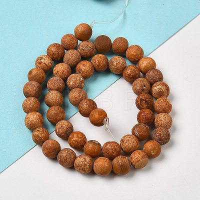 Dyed Natural Agate Beads Strands X-G-Q462-130D-8mm-1