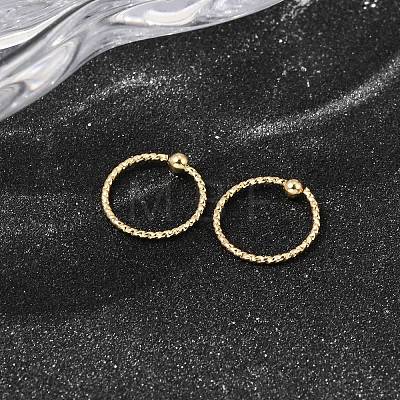 Brass Ball Captive Bead Nose Ring AJEW-G075-01G-02-1