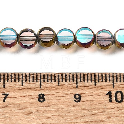 Electroplated Transparent Glass Beads Strands GL-CBA98F0-06B-01-1