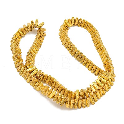 Electroplated Natural Lava Rock Beads Strands G-I360-H01-01-1