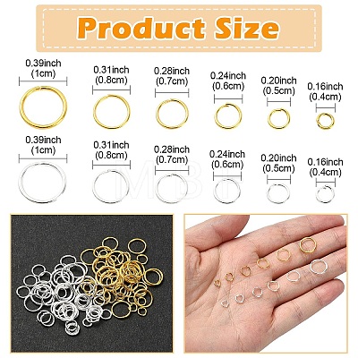 1280Pcs Iron Open Jump Rings IFIN-YW0003-53-1