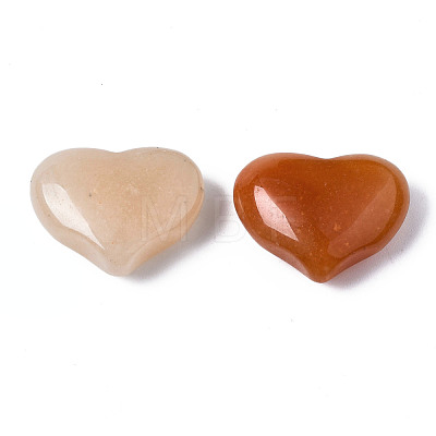 Natural Red Aventurine Heart Palm Stone G-S299-120-1