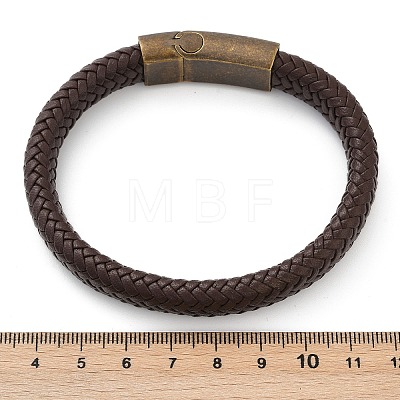 Braided Microfiber Leather Cord Bracelets for Women Men BJEW-D304-06R-02-1