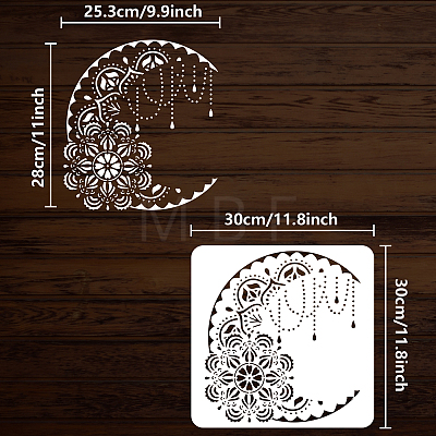 PET Hollow Out Drawing Painting Stencils DIY-WH0391-0407-1