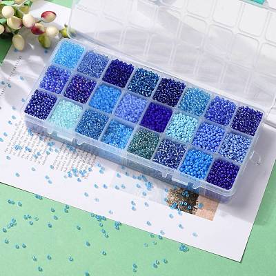 600G 24 Colors Glass Seed Beads SEED-JP0008-05-3mm-1