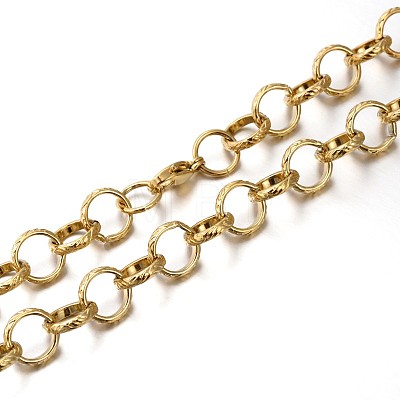 304 Stainless Steel Rolo Chains Necklaces NJEW-O051-02G-1