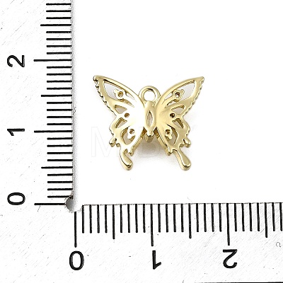 Brass Micro Pave Cubic Zirconia Charms KK-Q048-04G-1