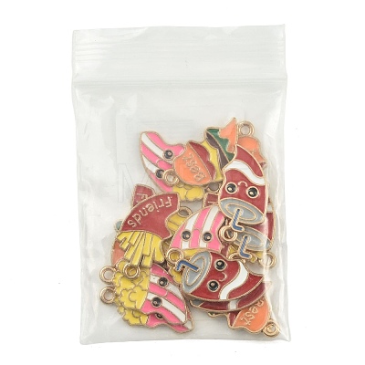 8Bags 2 Styles Alloy Enamel Pendants ENAM-FS0004-40-1