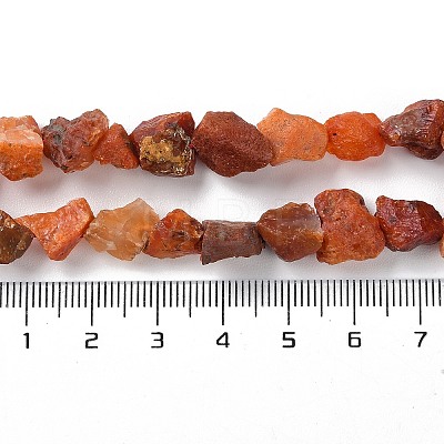 Raw Rough Natural Carnelian Beads Strands G-B065-C22-1