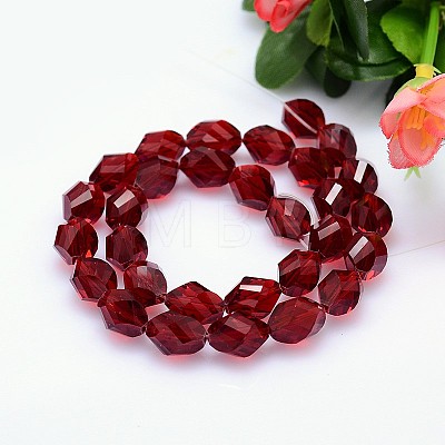 Faceted Polyhedron Imitation Austrian Crystal Bead Strands G-M190-11x8mm-05A-1