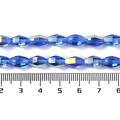 Electroplate Glass Beads Strands GLAA-Q101-03A-AB03-1