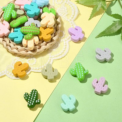 30Pcs 15 Colors Food Grade Eco-Friendly Silicone Beads SIL-CJ0001-09-1
