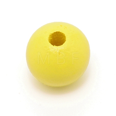Spray Painted Natural Wood Beads WOOD-WH0023-22B-01-1