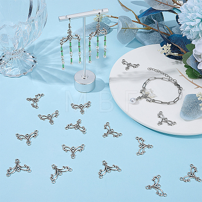 40Pcs Tibetan Style Alloy Chandelier Components FIND-SC0023-76-1