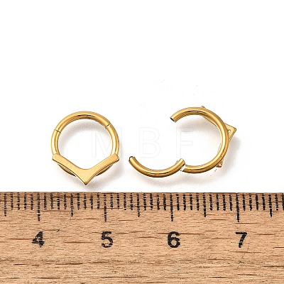 304 Stainless Steel V Shaped Hoop Nose Rings AJEW-D306-07G-1