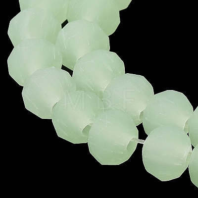 Imitation Jade Solid Color Glass Beads Strands EGLA-A034-J4mm-MD01-1