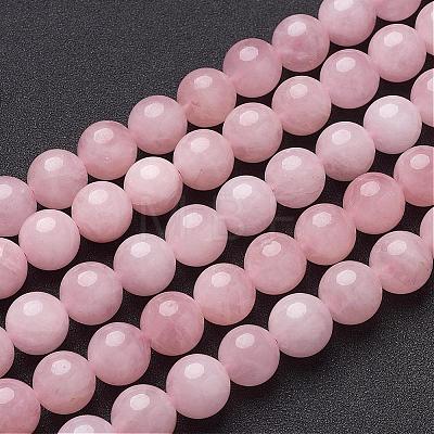 Natural Rose Quartz Beads Strands GSR14mmC034-1