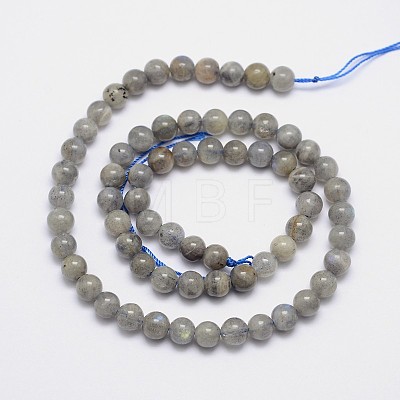 Natural Labradorite Round Bead Strands G-I156-01-6mm-1