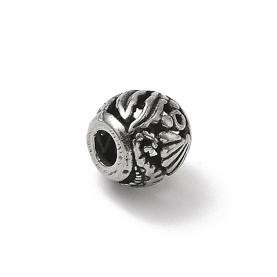 304 Stainless Steel European Beads STAS-H238-09E-AS-1