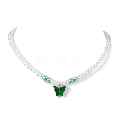 Glass Pearl Beads Necklaces NJEW-JN04726-1