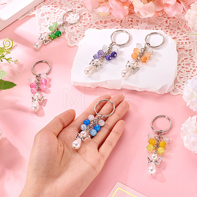 6Pcs Cat Eye Keychain KEYC-TAC00043-1