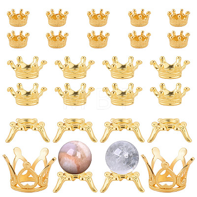 26Pcs 4 Styles Crown Alloy Display Stands for Gemstone FIND-AR0006-93G-1