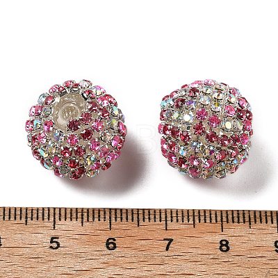 Sparkle Glass Rhinestone Round Beads OACR-S048-01D-1