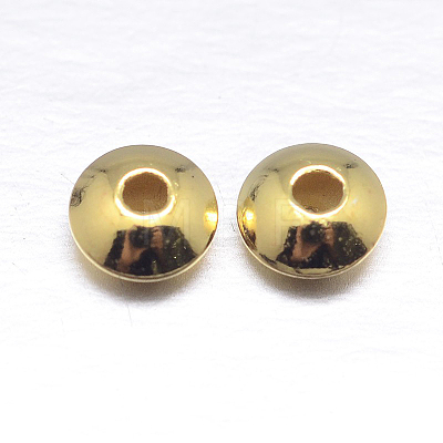 Real 18K Gold Plated Brass Spacer Beads KK-E702-17G-NF-1