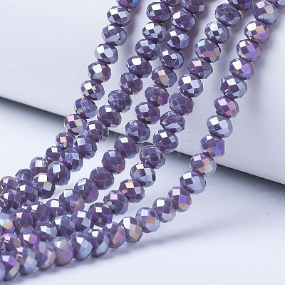 Electroplate Glass Beads Strands EGLA-A034-P3mm-B05-1