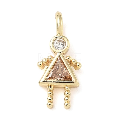 Brass Micro Pave Cubic Zirconia Pendants ZIRC-I356-17G-B04-1