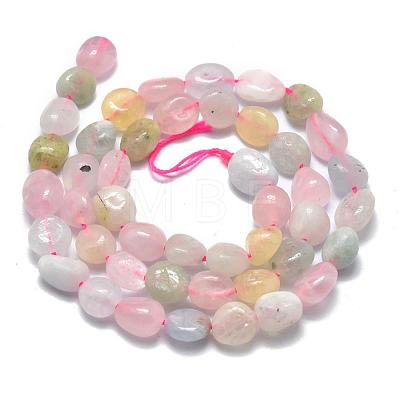 Natural Morganite Beads Strands X-G-O186-B-03-1