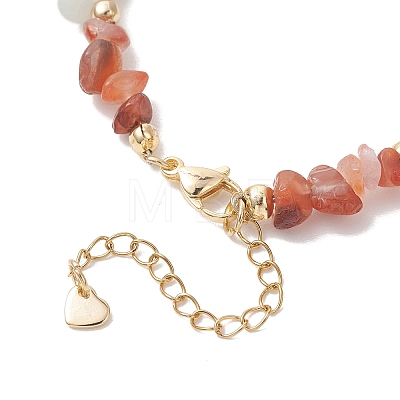Natural Gemstone Chip Beaded Bracelets for Women BJEW-JB13350-1