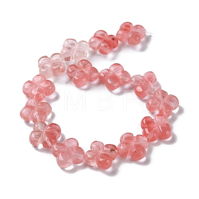 Cherry Quartz Glass Beads Strands G-M418-D05-01-1