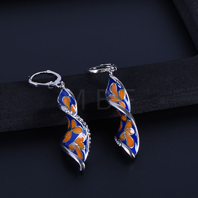 Alloy Enamel Hoop Earrings FS-WGD1429-01-1