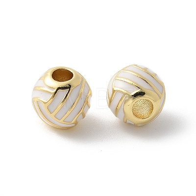 Brass Enamel Beads KK-P294-37G-02-1