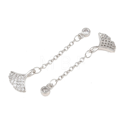 Brass Micro Pave Clear Cubic Zirconia Pendants KK-H257-02P-1