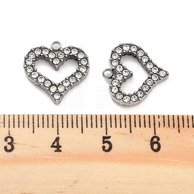 304 Stainless Steel Rhinestone Pendants STAS-S131-03P-1