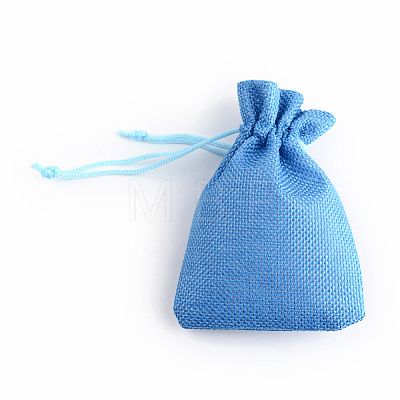 Polyester Imitation Burlap Packing Pouches Drawstring Bags LS-X-ABAG-R005-9x12-20-1