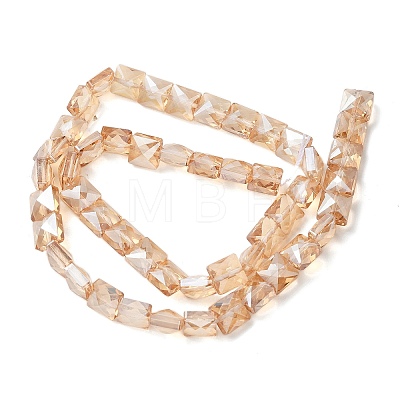 Electroplate Glass Beads Strands EGLA-L045-B-PL01-1