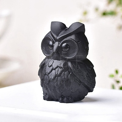 Natural Obsidian Ornament Home Desktop Decoration Craft PW-WG52939-08-1