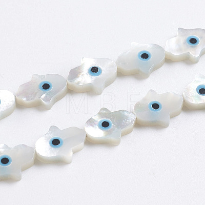 Natural White Shell Mother of Pearl Shell Beads SSHEL-L017-005B-1