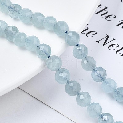 Natural Aquamarine Beads Strands X-G-S345-6mm-014-1