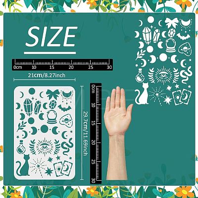 Large Plastic Reusable Drawing Painting Stencils Templates DIY-WH0202-161-1