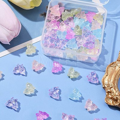 50Pcs Transparent Glass Bead GLAA-FS0001-75-1