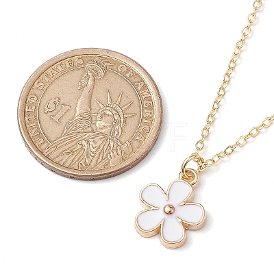 Alloy Enamel Pendant Necklaces for Women NJEW-JN04806-1