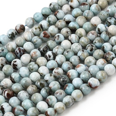 Natural Larimar Beads Strands GG-CBA19D6-A01-6mm-1