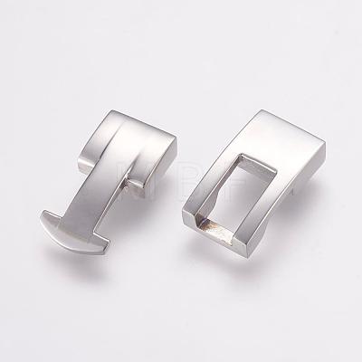 304 Stainless Steel Snap Lock Clasps STAS-L189-32P-1